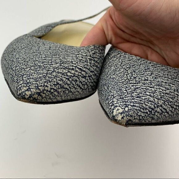 Clorinda Antinori the Rosie heels 39.5 9.5 blue cream crackle slingback kitten - Picture 10 of 14